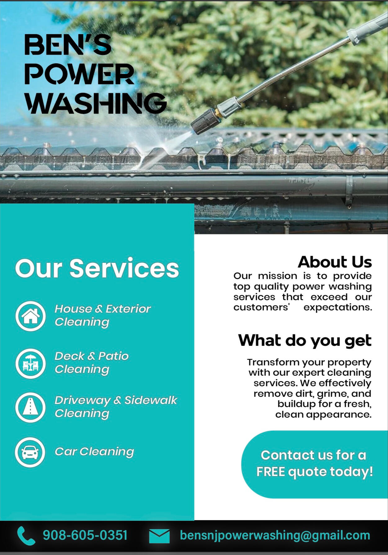 Ben's Power Washing Advertising